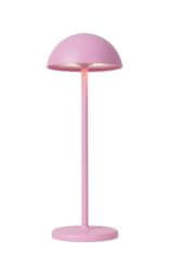 LUCIDE Lucide JOY - Rechargeable Table lamp Outdoor - Battery - D12 cm - LED Dim. - 1x1,5W 3000K - IP54 - Pink 15500/02/66