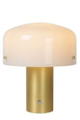 LUCIDE TIMON stolná lampa E27/25W 35cm matná zlatá / Opal 1329120