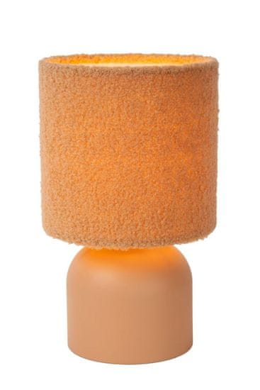 LUCIDE Lucide WOOLLY - Table lamp - D16 cm - 1xE14 - Ocher Yellow 10516/01/44