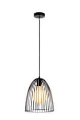 LUCIDE Lucide MACARONS - Pendant light - D24,5 cm - 1xE27 - Black 74417/01/30