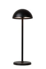 LUCIDE Lucide JOY - Rechargeable Table lamp Outdoor - Battery - D12 cm - LED Dim. - 1x1,5W 3000K - IP54 - Black 15500/02/30