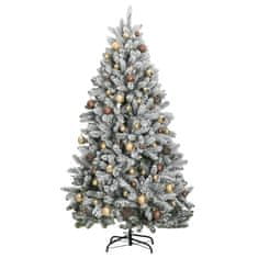 Vidaxl Umelý výklopný vianočný stromček 300 LED a sada gúľ 270 cm