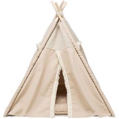 Trixie Teepee BOHO s polštářem, 55 x 65 x 55 cm, bavlna, béžová