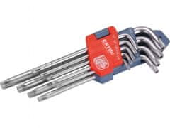 Extol Premium L-kľúče TORX, sada 9ks, 10-50