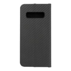 FORCELL Puzdro / obal pre Samsung Galaxy S10 Plus čierne - kniha LUNA CARBON