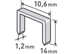 Extol Premium Spony, balenie 1000ks, 14mm, 10,6x0,52x1,2mm