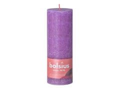 Bolsius Rustic Shine Valec 68x190mm Vibrant Violet, fialová sviečka