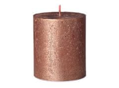 Bolsius Rustic Shimmer Valec 68x80mm Copper, medená sviečka