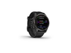 Garmin Garmin Fenix 7S Sapphire Solar Carbon Gray | DLC Titanium/Black Band