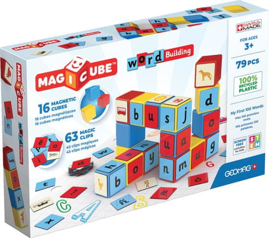 Geomag Magnetické kocky Magicube Word 79 kociek