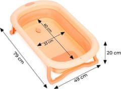 EcoToys Skladacia vanička, ružová