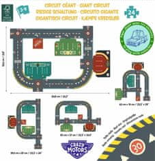 Djeco Podlahové obrysové puzzle Cesty 24 dielikov