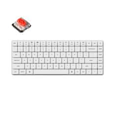 Keychron K3 Pro QMK/VIA Bezdrôtová Mechanická Klávesnica, RGB LED, Gateron Red Hot-Swappable, biela