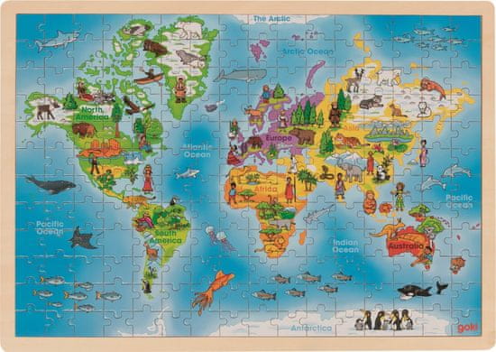 Goki Drevené puzzle Náš svet 192 dielikov