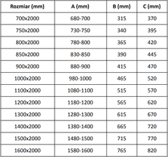 Mexen Velar, posuvné dvere typu Walk-in 70x200 cm, 8mm číre sklo, chrómová, 871-070-000-03-01