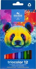KOH-I-NOOR Trojhranné pastelky Triocolor 12ks Medveď