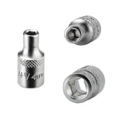 DEMA Nástrčkový kľúč / orech krátky 4 mm 1/4"