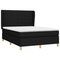 Petromila vidaXL Boxspring posteľ s matracom čierny 140x190 cm látka