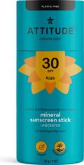 Attitude Detská 100% minerálna ochranná tyčinka na celé telo (SPF 30) bez vône 85 g