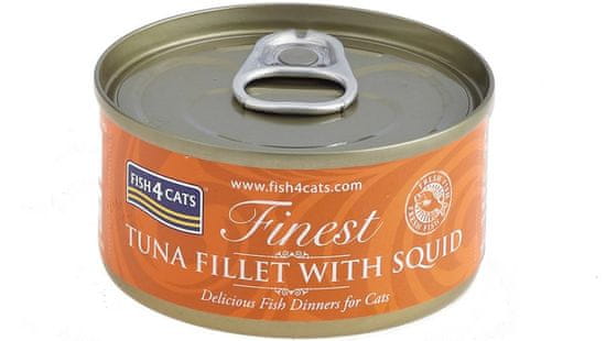 Fish4Cats Konzerva pre mačky Finest tuniak s kalmárom 70g