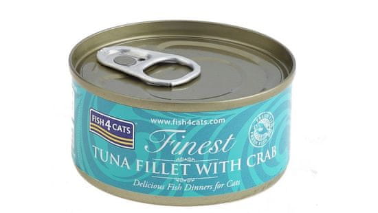 Fish4Cats Konzerva pre mačky Finest tuniak s krabom 70g