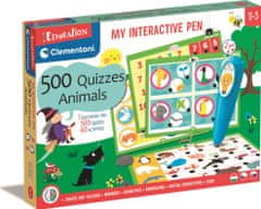 Clementoni Vzdelávacia hra: Moje interaktívne pero 500 kvízov - Zvieratá