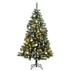 Vidaxl Umelý výklopný vianočný stromček 300 LED a sada gúľ 210 cm