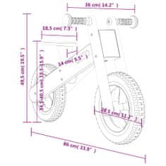 Petromila vidaXL Balančný bicykel pre deti oranžový potlač