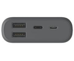 HAMA powerbanka Supreme 20HD, 20000 mAh, 3 A, 3 výstupy: 1x USB-C, 2x USB-A, vstup micro USB/USB-C, sivá