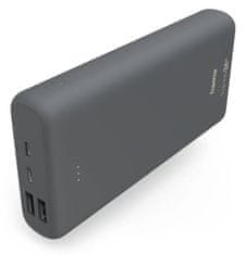 HAMA powerbanka Supreme 24HD, 24000 mAh, 3 A, 3 výstupy: 1x USB-C, 2x USB-A, vstup micro USB/USB-C, sivá