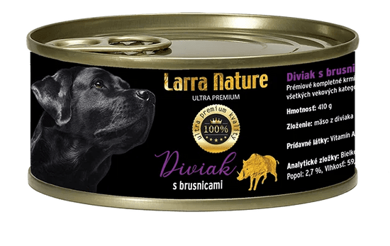 Larra Nature Konzerva pre psov Larra Nature Diviak s brusnicami 410g