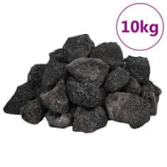 Vidaxl Sopečné kamene 10 kg čierne 3-5 cm