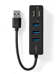 Nedis USB hub, 5 portový, USB-A, 3x USB 3.2 Gen 1, SD & MicroSD