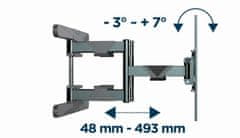 Gembird držiak TV, 37"-80" (60kg), náklopný, otočný