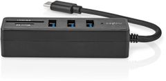 Nedis USB hub, 5 portový, USB-C, 3x USB 3.2 Gen 1, SD & MicroSD