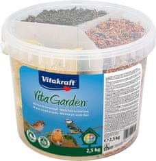 Vitakraft Zmes pre vonkajšie vtáctvo Mix-pack vedro - 2,5 kg Vita Garden