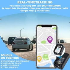 Mormark Kompaktný mini GPS lokátor s magnetom (USB nabíjanie, čierna farba)| TREKIO