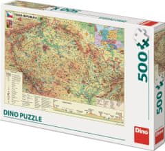 DINO Puzzle Mapa Českej republiky 500 dielikov