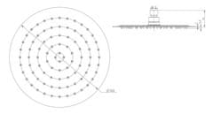 SAPHO SLIM hlavová sprcha, kruh 250mm, leštená nerez MS574 - Sapho