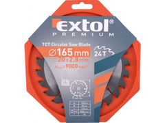 Extol Premium Kotúč pílový s SK plátky, O 165x2,6x20mm, 24T