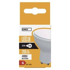 EMOS LED žiarovka Basic MR16 / GU10 / 3,3 W (21 W) / 205 lm / neutrálna biela