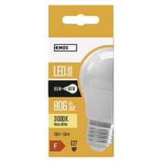 EMOS LED žiarovka Basic A60 / E27 / 8,5 W (60 W) / 806 lm / teplá biela