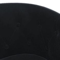 Vidaxl Relaxačné kreslo s podnožkou čierne zamat