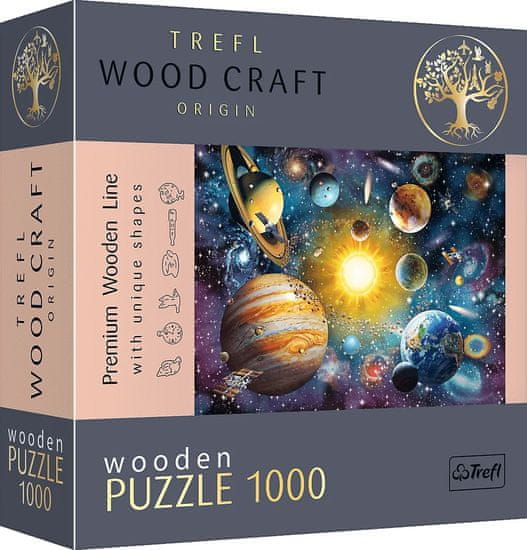 Trefl Wood Craft Origin puzzle Cesta slnečnou sústavou 1000 dielikov