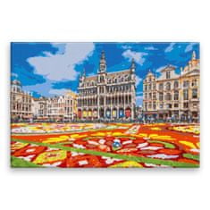 Malujsi Maľovanie podľa čísel - Grand Place Brusel 02 - 120x80 cm, bez dreveného rámu