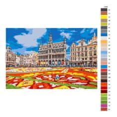 Malujsi Maľovanie podľa čísel - Grand Place Brusel 02 - 120x80 cm, bez dreveného rámu
