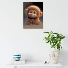 Malujsi Maľovanie podľa čísel - Opica - 30x40 cm, bez dreveného rámu