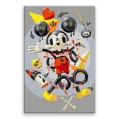 Malujsi Maľovanie podľa čísel - Robot Mickey - 80x120 cm, bez dreveného rámu