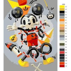 Malujsi Maľovanie podľa čísel - Robot Mickey - 80x120 cm, bez dreveného rámu