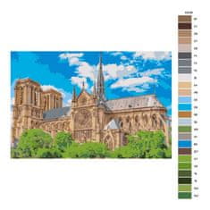 Malujsi Maľovanie podľa čísel - Notre Dame - 60x40 cm, plátno vypnuté na rám